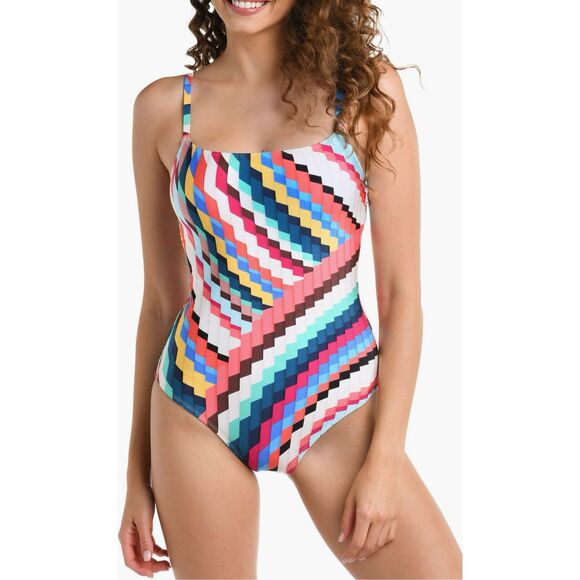 NWT La Blanca Slice Of Paradise One Piece Swimsuit  Size 10 - Picture 3 of 11